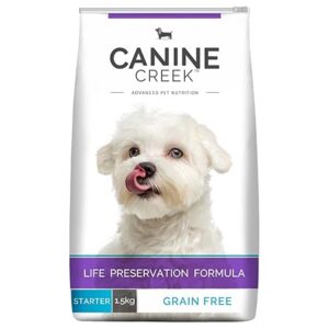 Canine Creek Ultra Premium Starter Dry Dog Food - Grain Free Life Preservation Formula (1.5 kg)