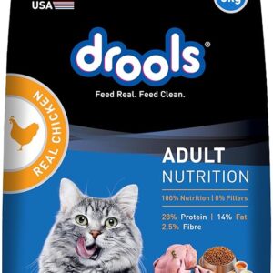 Drools Adult Dry Cat Food, Real Chicken Flavour – 3 kg Pack