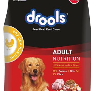 Drools Adult Dry Dog Food, Chicken and Egg Flavour, 3 kg Pack