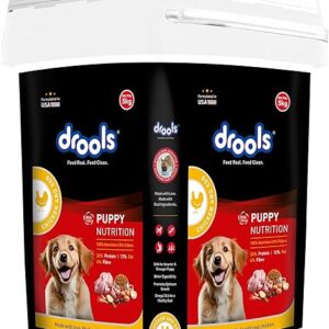 Drools Puppy Nutrition Dry Food, Real Chicken & Egg, 5kg Reusable Container