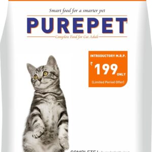 Purepet Adult Dry Cat Food, Mackerel Flavour - 1 kg Pack