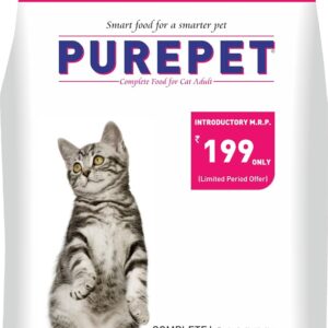 Purepet Tuna and Salmon Adult Dry Cat Food – Complete Nutrition, 1 kg