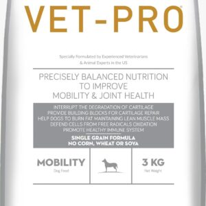 Vet Pro Mobility Complete Dry Dog Food for Joint Support & Healthy Immune System - Single Grain Formula (Chicken Flavor, 3 kg)