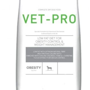 Vet-Pro Obesity Management Adult Dog Food 3kg– Low Fat Diet for Weight Control