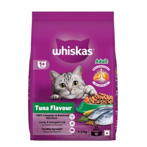Whiskas Adult (1+ Years) Dry Cat Food, Tuna Flavour - 1.2 kg Pack