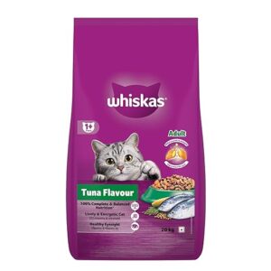Whiskas Adult (1+ Years) Dry Cat Food, Tuna Flavour - 20 kg Mega Pack