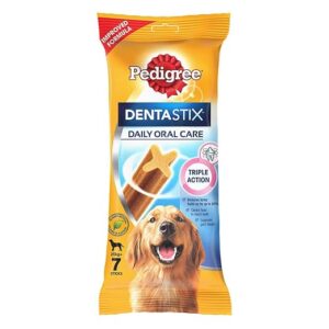 Pedigree Dentastix Daily Oral Care Treats for Large Breed Dogs (25kg+), 7 Sticks Weekly Pack