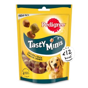 Pedigree Tasty Minis Adult Dog Treats - Chicken & Duck Flavor Chunks (130g/155g)